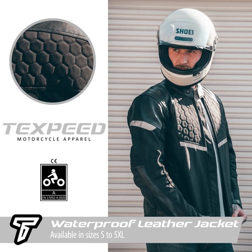 Moto cuir veste - veste, imperméable