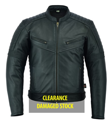 Veste moto cuir avec - de,